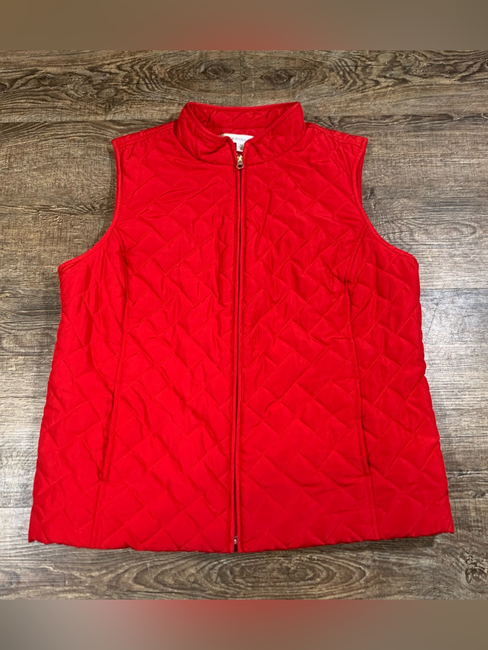 Croft & Barrow Women’s Red Quilted Vest Size XL